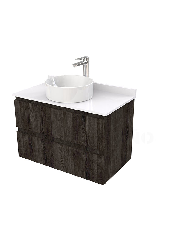 Mueble Vanitorio  para lavamanos sobreponer simple de 80 cm M2-830-SPA / Espresso 1