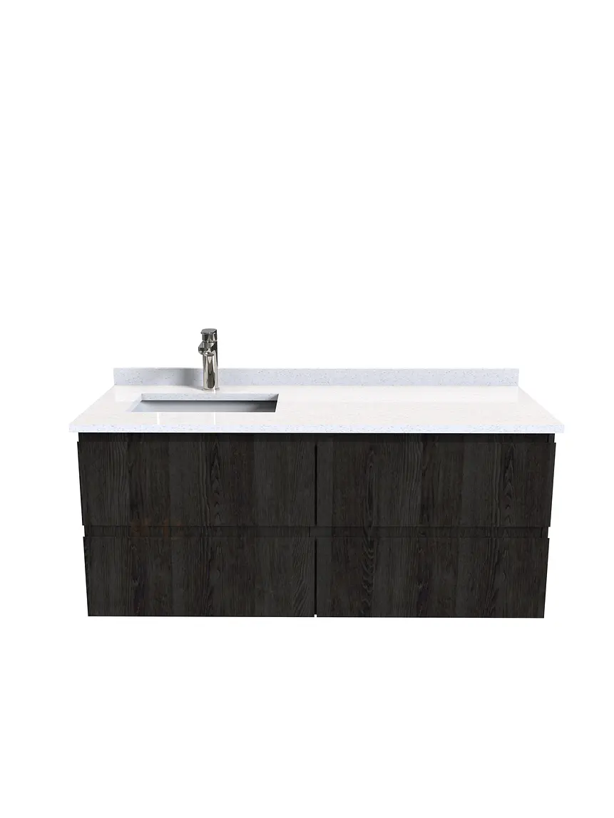 Mueble vanitorio aereo simple de 130cm  M4-1338-A / Espresso 1