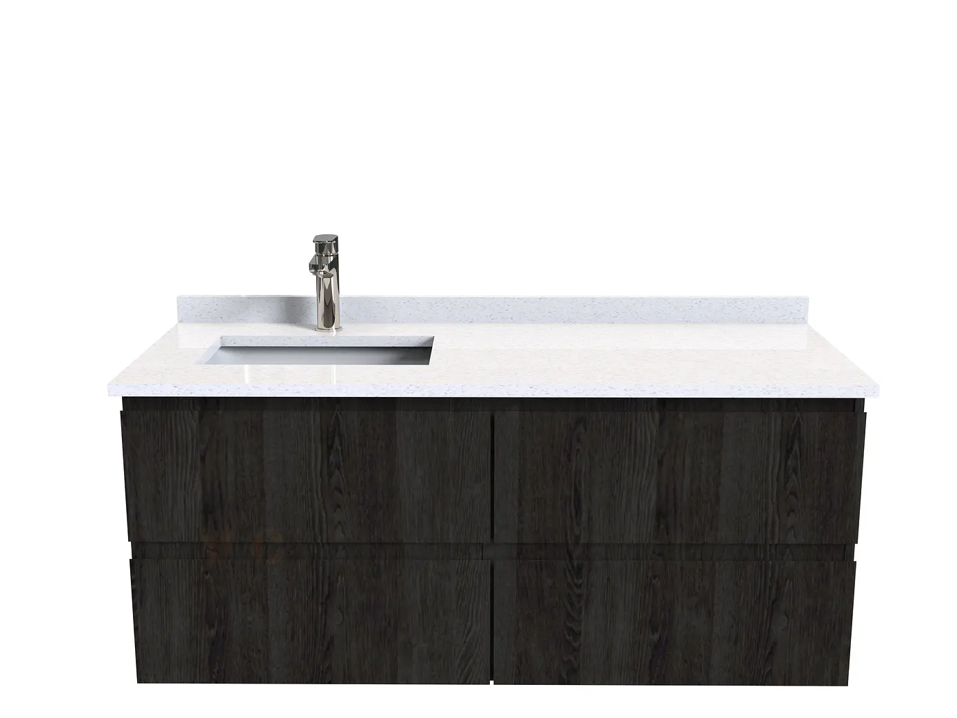 Mueble vanitorio aereo simple de 130cm  M4-1338-A / Espresso 1