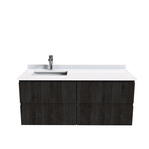 Mueble vanitorio aereo simple de 130cm  M4-1338-A / Espresso