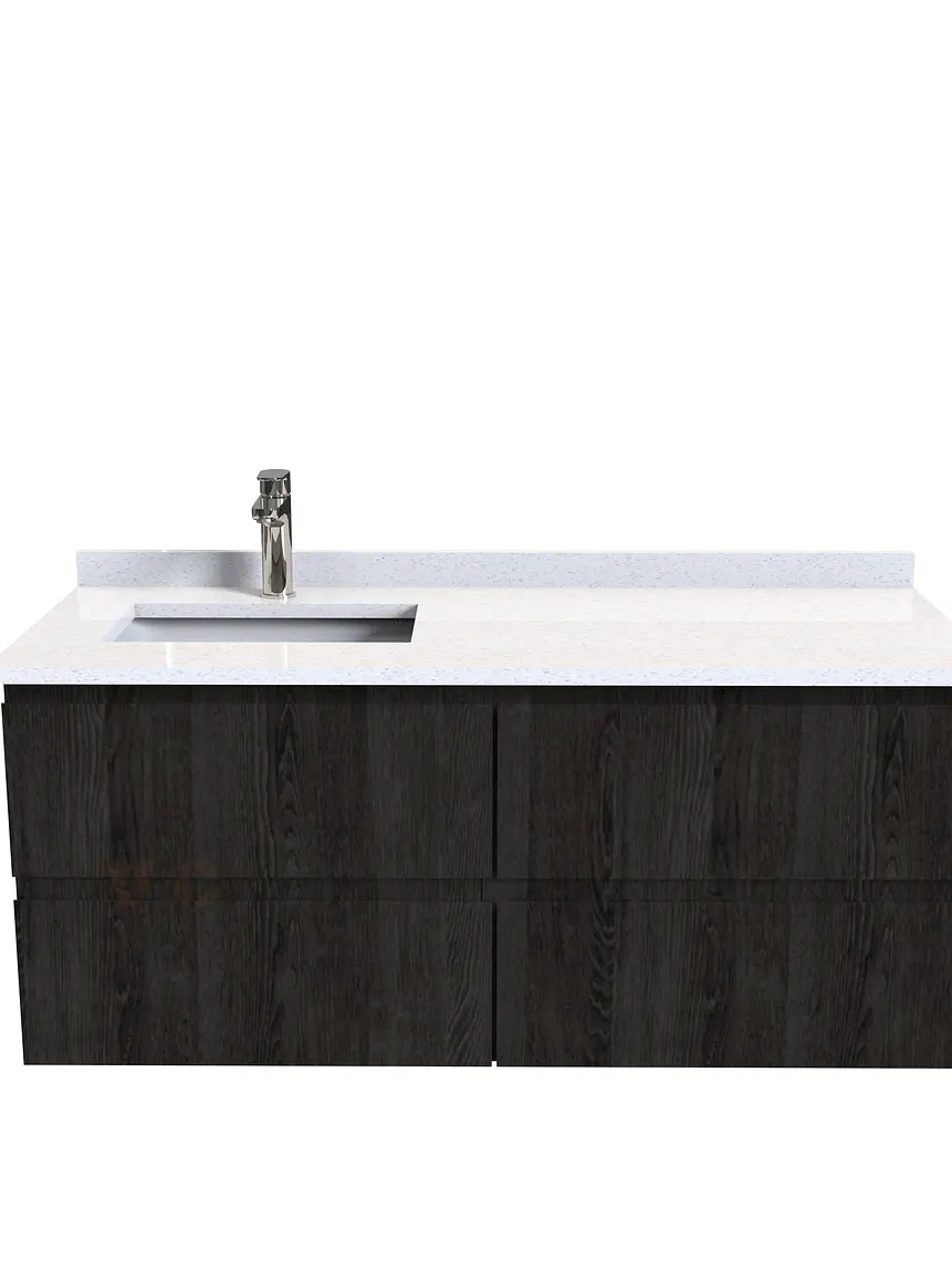 Mueble vanitorio aereo simple de 130cm  M4-1338-A / Espresso 1