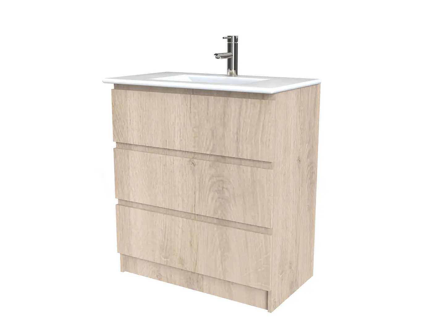 Mueble vanitorio al piso  de 70  cm con cubierta de loza M3-701  / Jerez 1