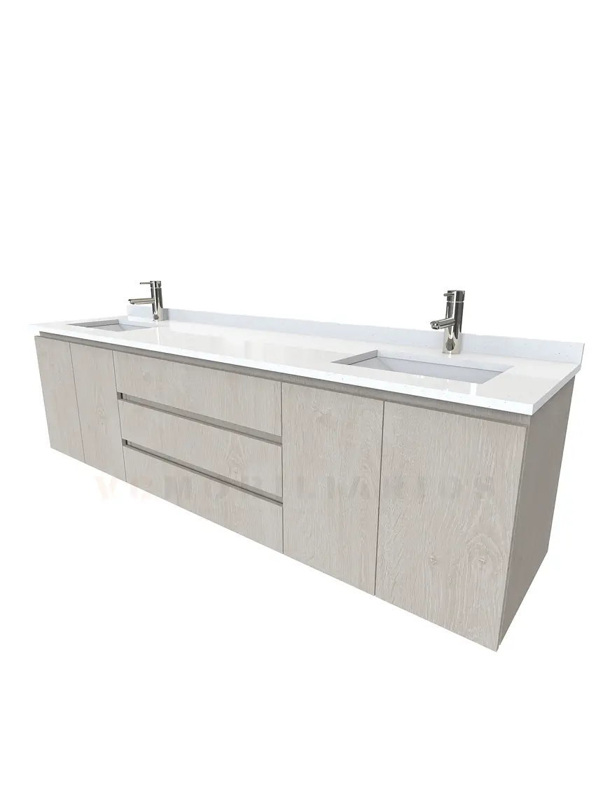 Mueble vanitorio Doble Aéreo  de 200 cm /  M2-2028 -DA / Provenzal 1