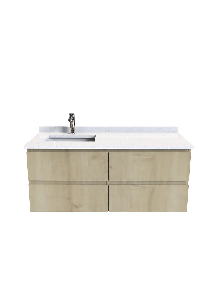 Mueble vanitorio aereo simple de 130cm  M4-1338-A / Rustico 1
