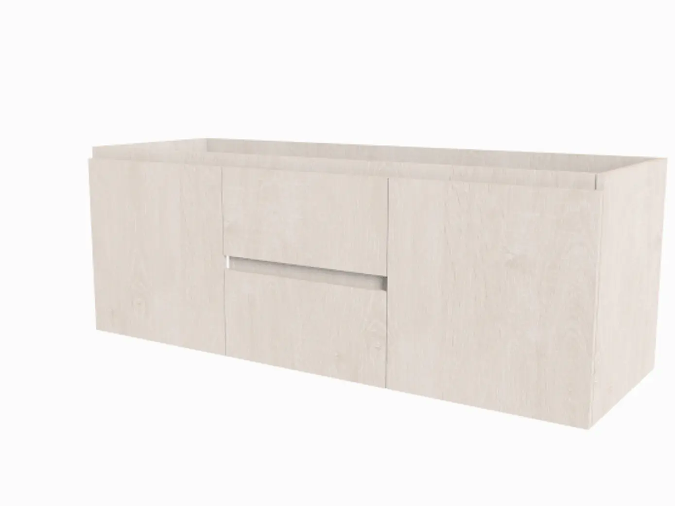 Muebles para vanitorio Doble  con cubiertas de 140 cm de largo x 50 cm de profundidad 1