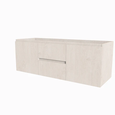 Muebles para vanitorio Doble  con cubiertas de 140 cm de largo x 50 cm de profundidad