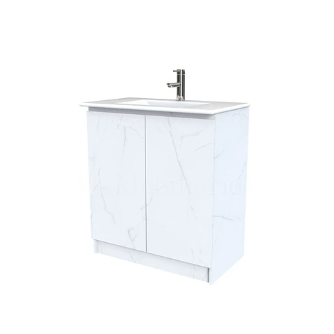 Mueble vanitorio al piso  de 90  cm con cubierta de loza M0-901  / Marmara