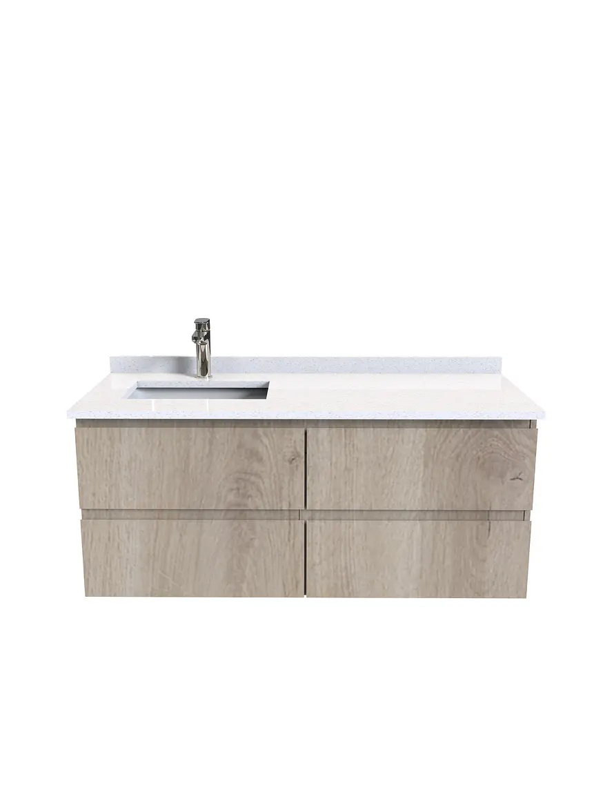 Mueble vanitorio aereo simple de 130cm  M4-1338-A / Jerez 1