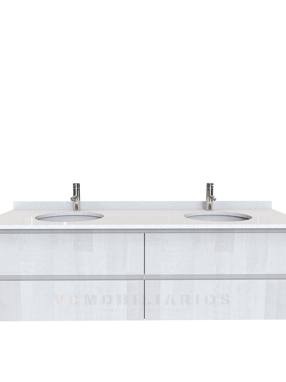 Mueble vanitorio Doble Aéreo  de 160 cm /  M4-1623 -DA / Legno 1