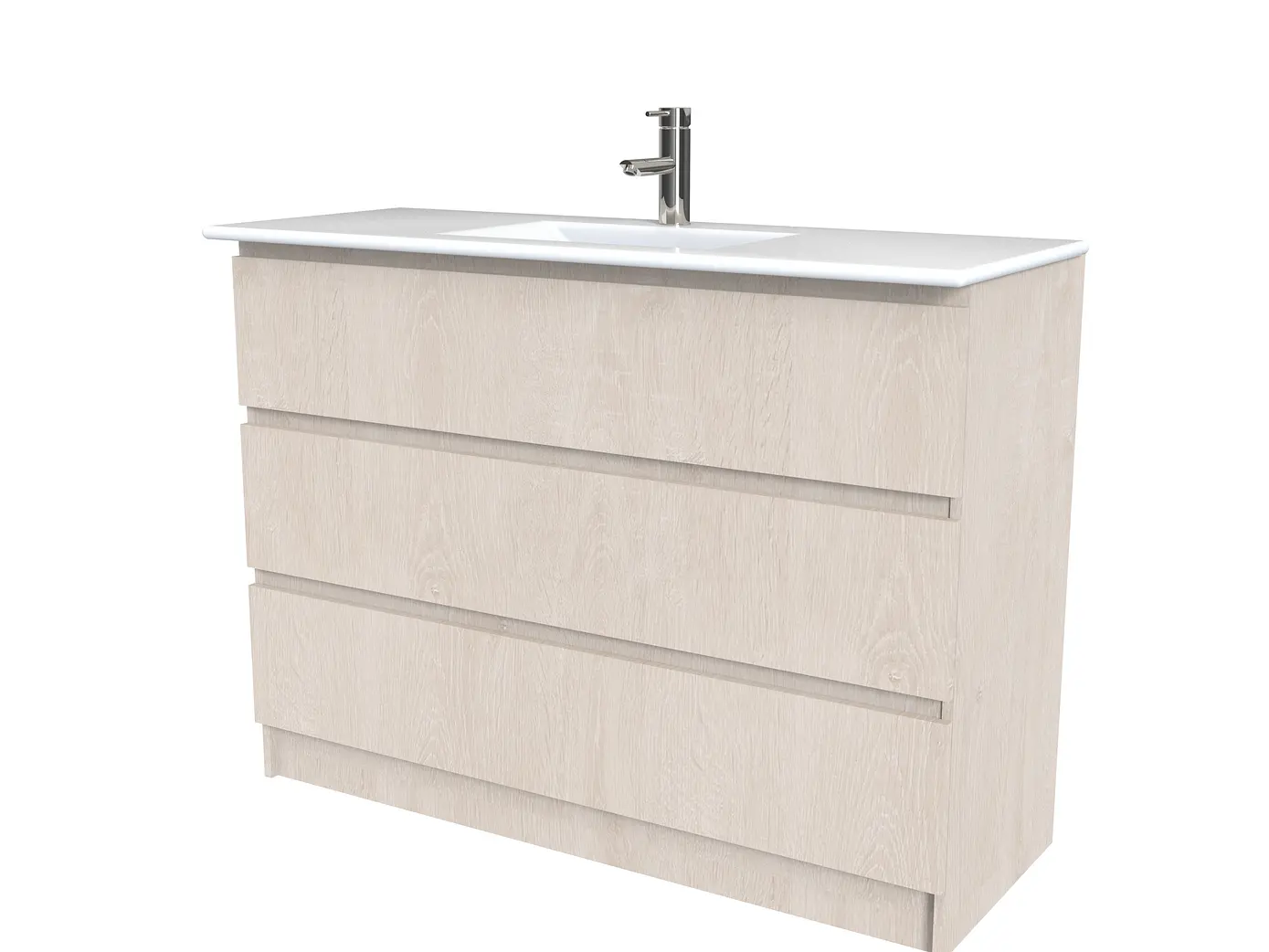 Mueble vanitorio al piso  de 120  cm con cubierta de loza M3-1201  / Provenzal 1