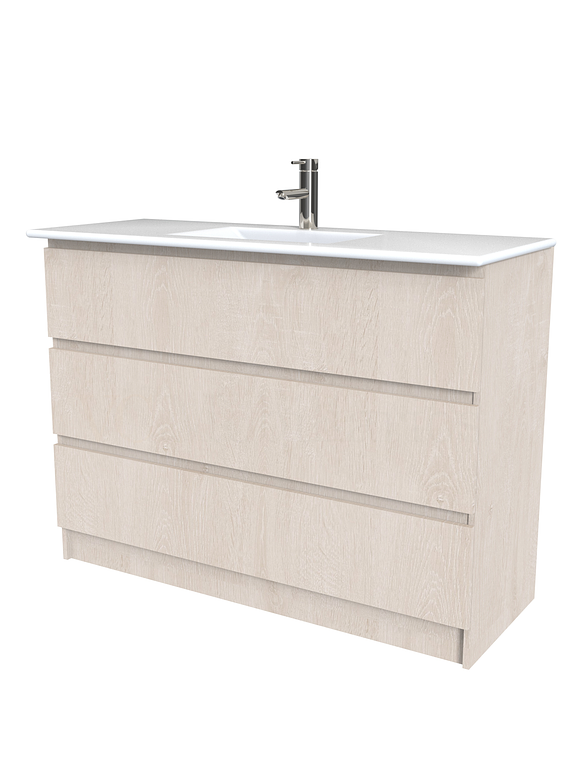 Mueble vanitorio al piso  de 120  cm con cubierta de loza M3-1201  / Provenzal 1