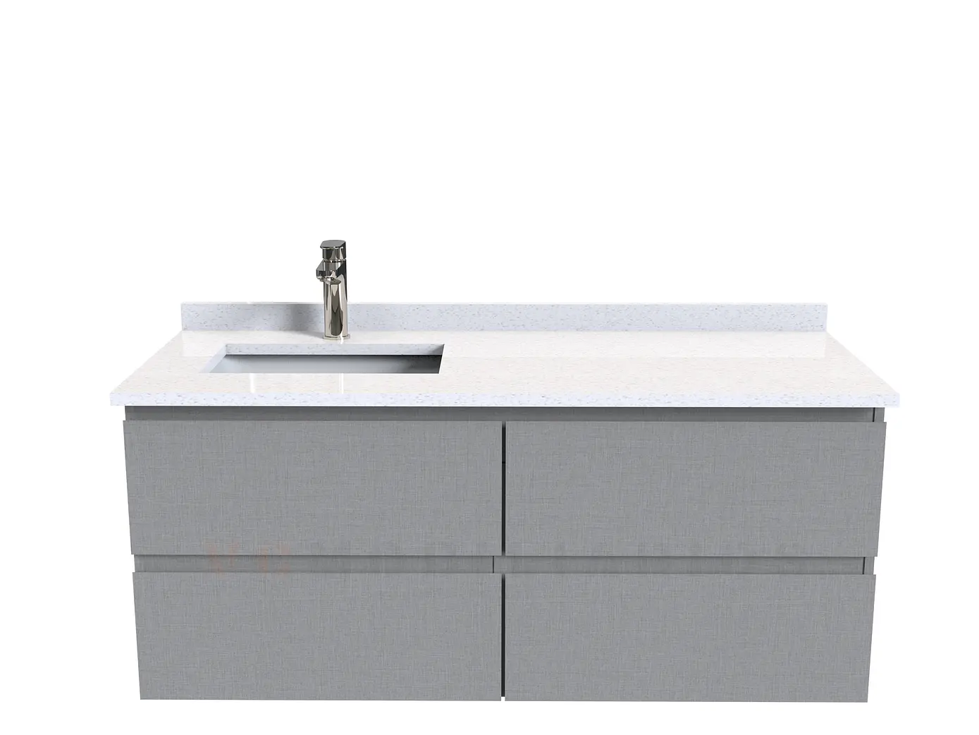 Mueble vanitorio aereo simple de 130cm  M4-1338-A / Notte 1