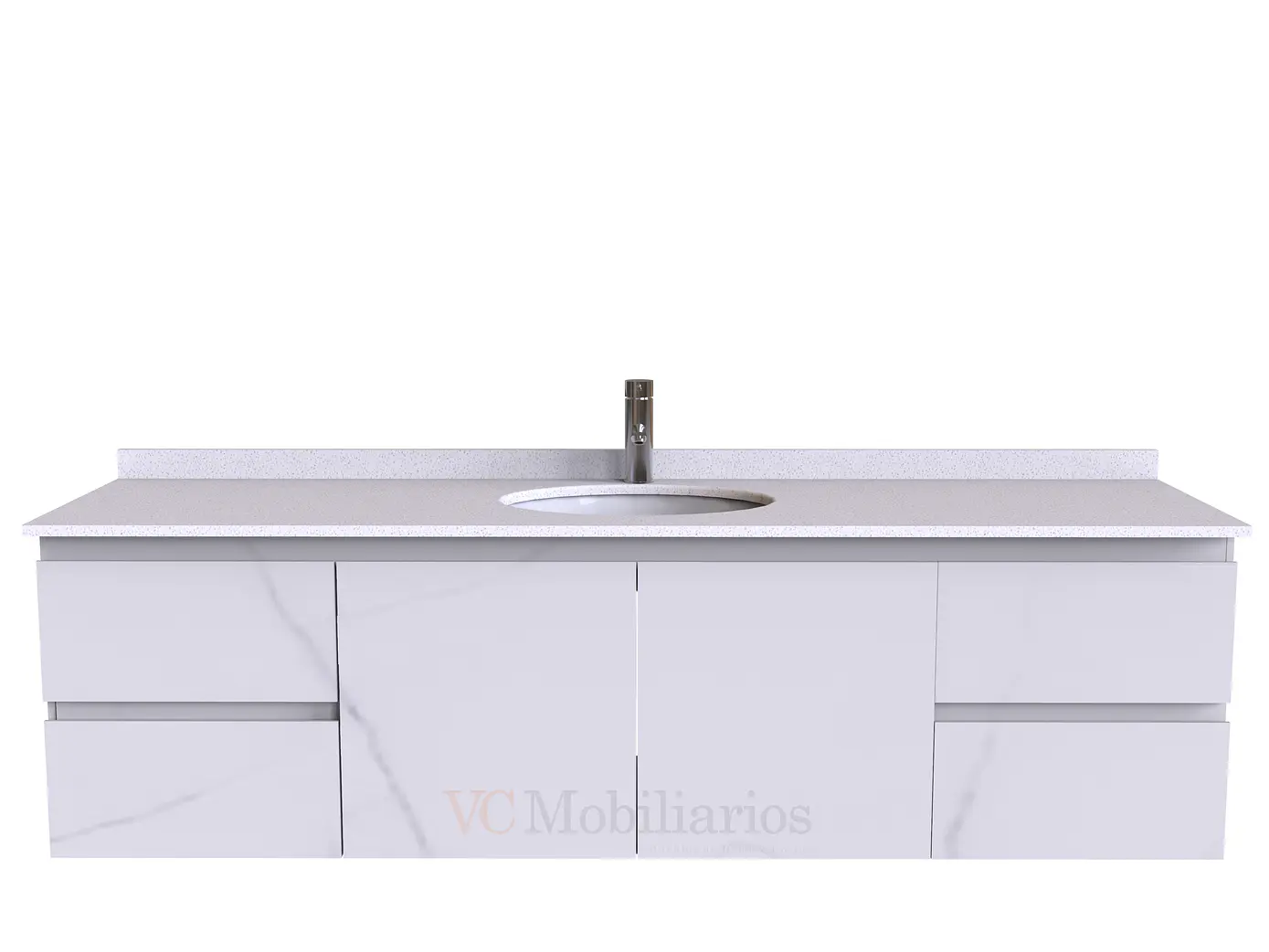 Mueble Vanitorio aereo simple de 190 cm M2-1908 / Marmara 1