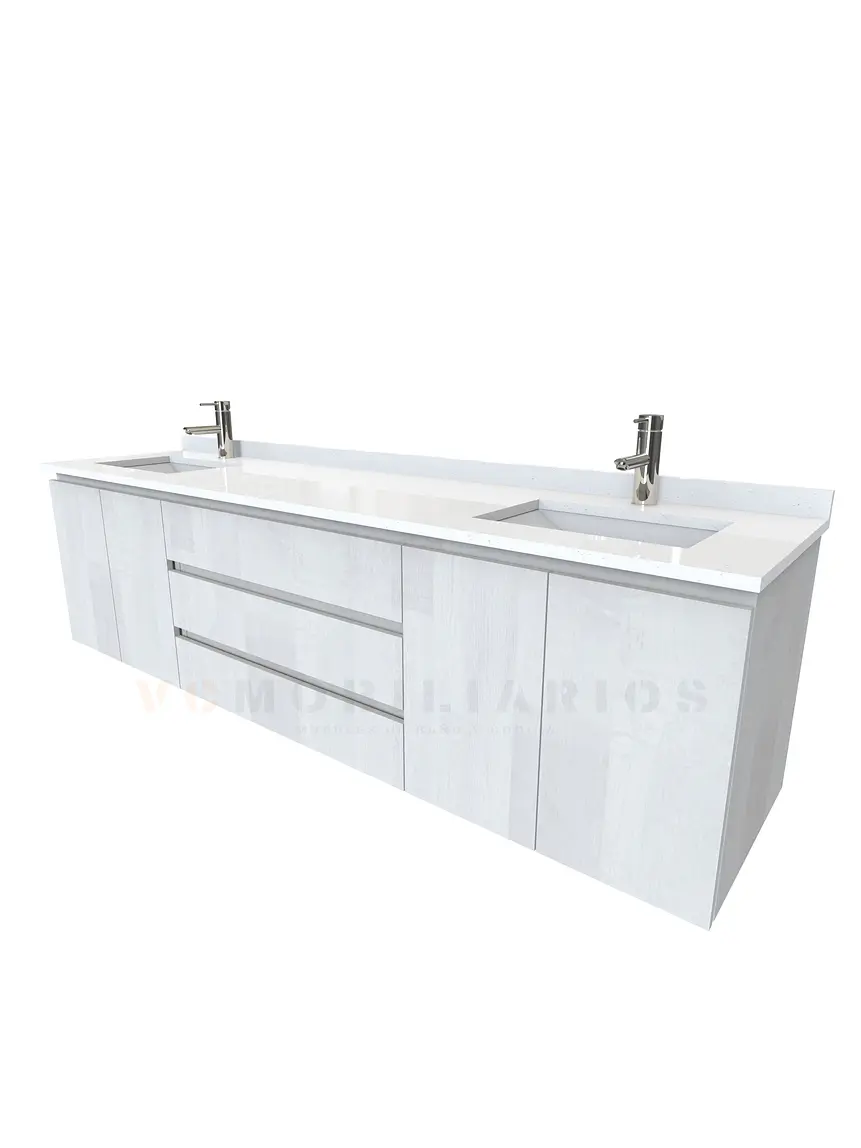 Mueble vanitorio Doble Aéreo  de 200 cm /  M2-2028 -DA / Legno 1