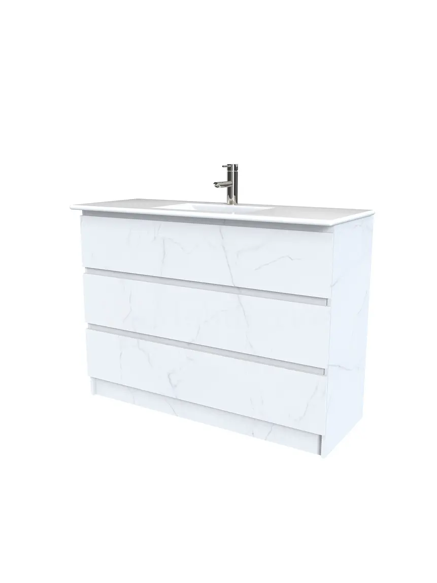 Mueble vanitorio al piso  de 120  cm con cubierta de loza M3-1201  / Marmara 1