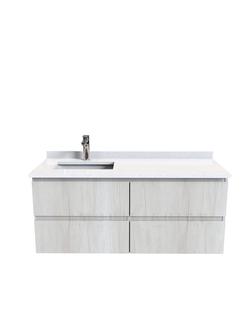 Mueble vanitorio aereo simple de 130cm  M4-1338-A / Toscana 1