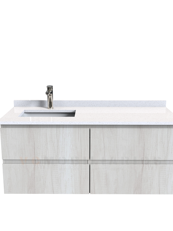 Mueble vanitorio aereo simple de 130cm  M4-1338-A / Toscana 1