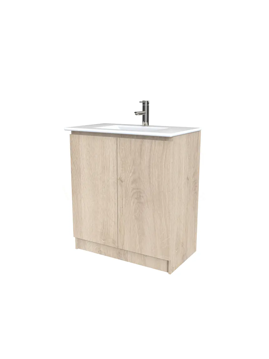 Mueble vanitorio al piso  de 90  cm con cubierta de loza M0-901  / Jerez 1