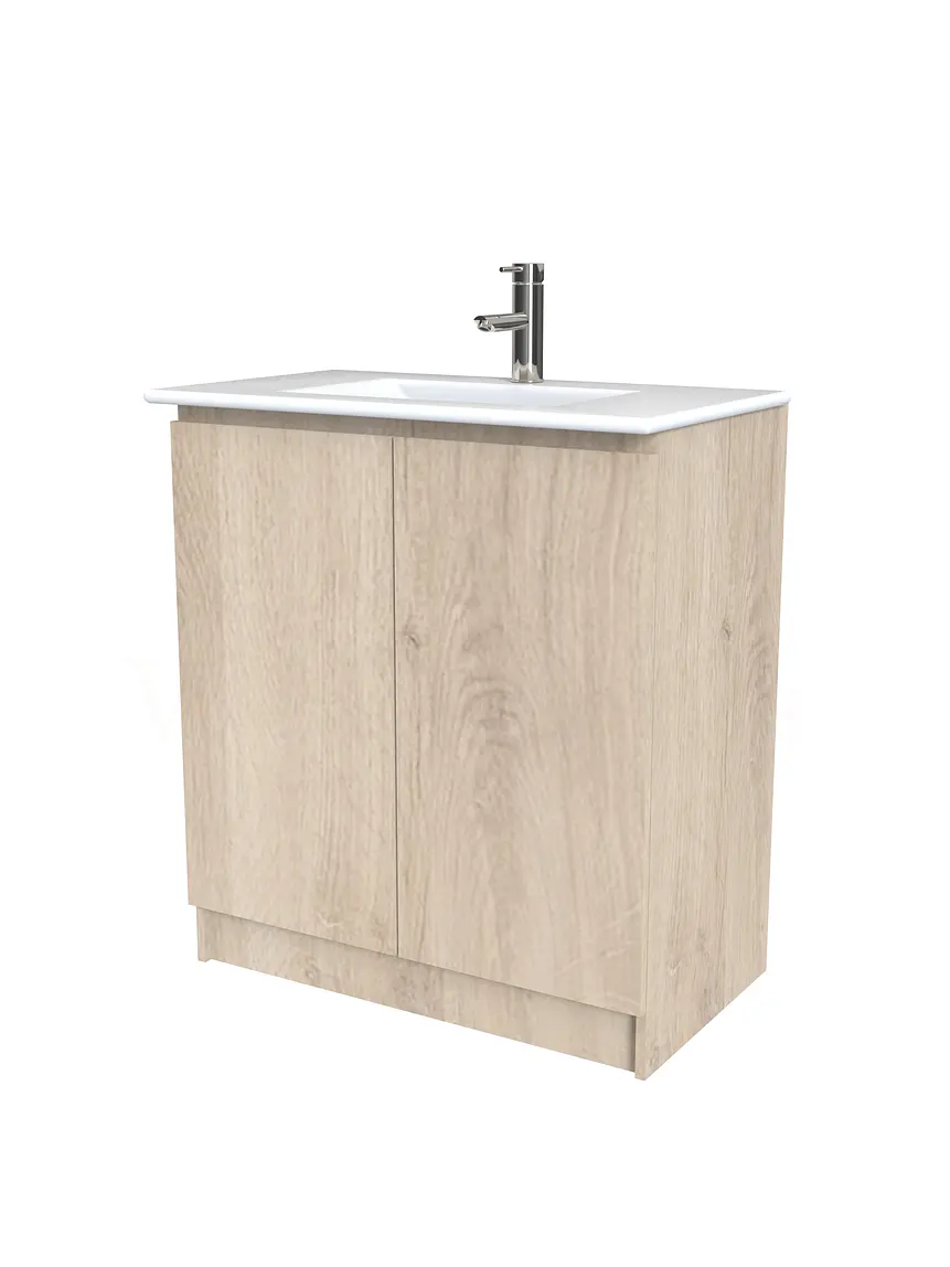 Mueble vanitorio al piso  de 90  cm con cubierta de loza M0-901  / Jerez 1
