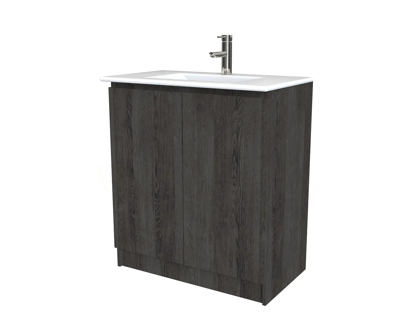 Mueble vanitorio al piso  de 90  cm con cubierta de loza M0-901  / Espresso 1