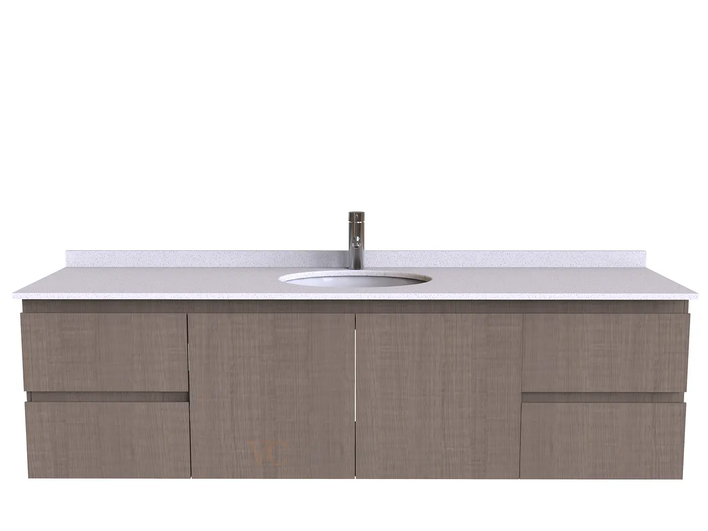 Mueble Vanitorio aereo simple de 190 cm M2-1908 / Nordico 1