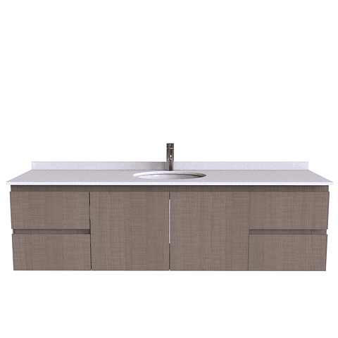 Mueble Vanitorio aereo simple de 190 cm M2-1908 / Nordico