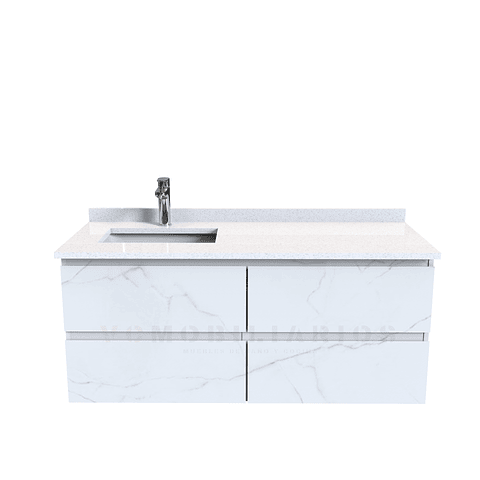 Mueble vanitorio aereo simple de 130cm  M4-1338-A / Marmara