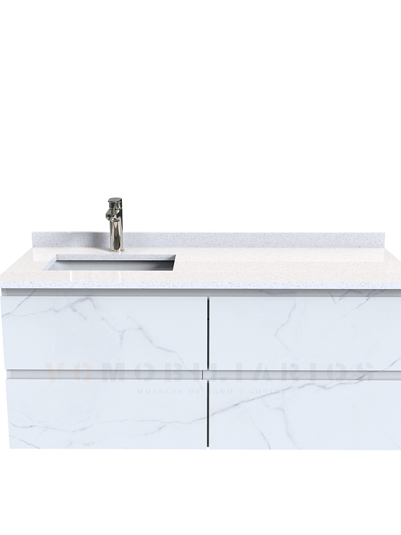 Mueble vanitorio aereo simple de 130cm  M4-1338-A / Marmara 1