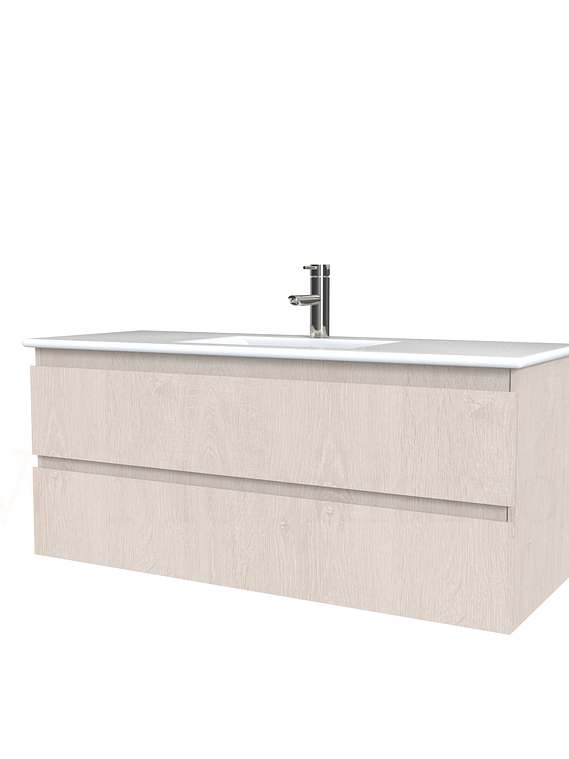 Mueble vanitorio aereo con cubierta de loza de 120 cm / M3-1201-A / Provenzal 1