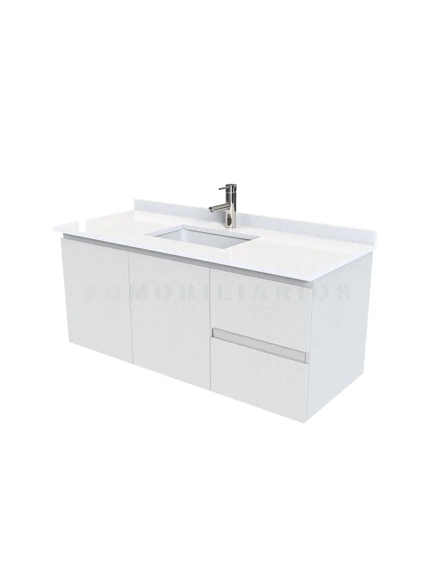 Mueble vanitorio aereo simple de 130cm  M2-1338-A / Giorno 1