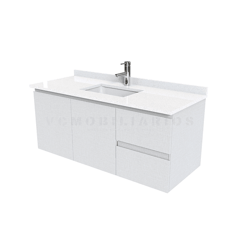 Mueble vanitorio aereo simple de 130cm  M2-1338-A / Giorno
