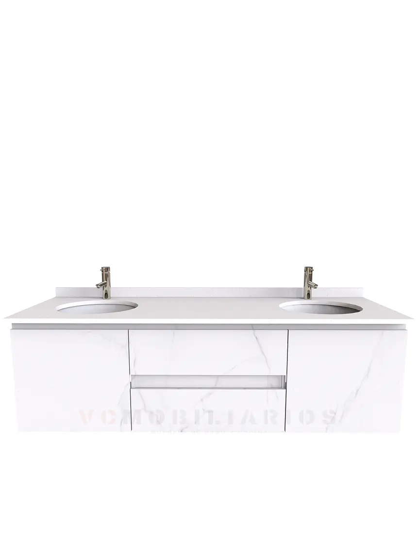 Mueble vanitorio Doble Aéreo  de 180 cm /  M2-1823 -DA / Marmara 1
