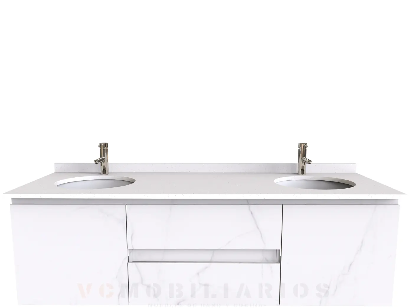 Mueble vanitorio Doble Aéreo  de 180 cm /  M2-1823 -DA / Marmara 1