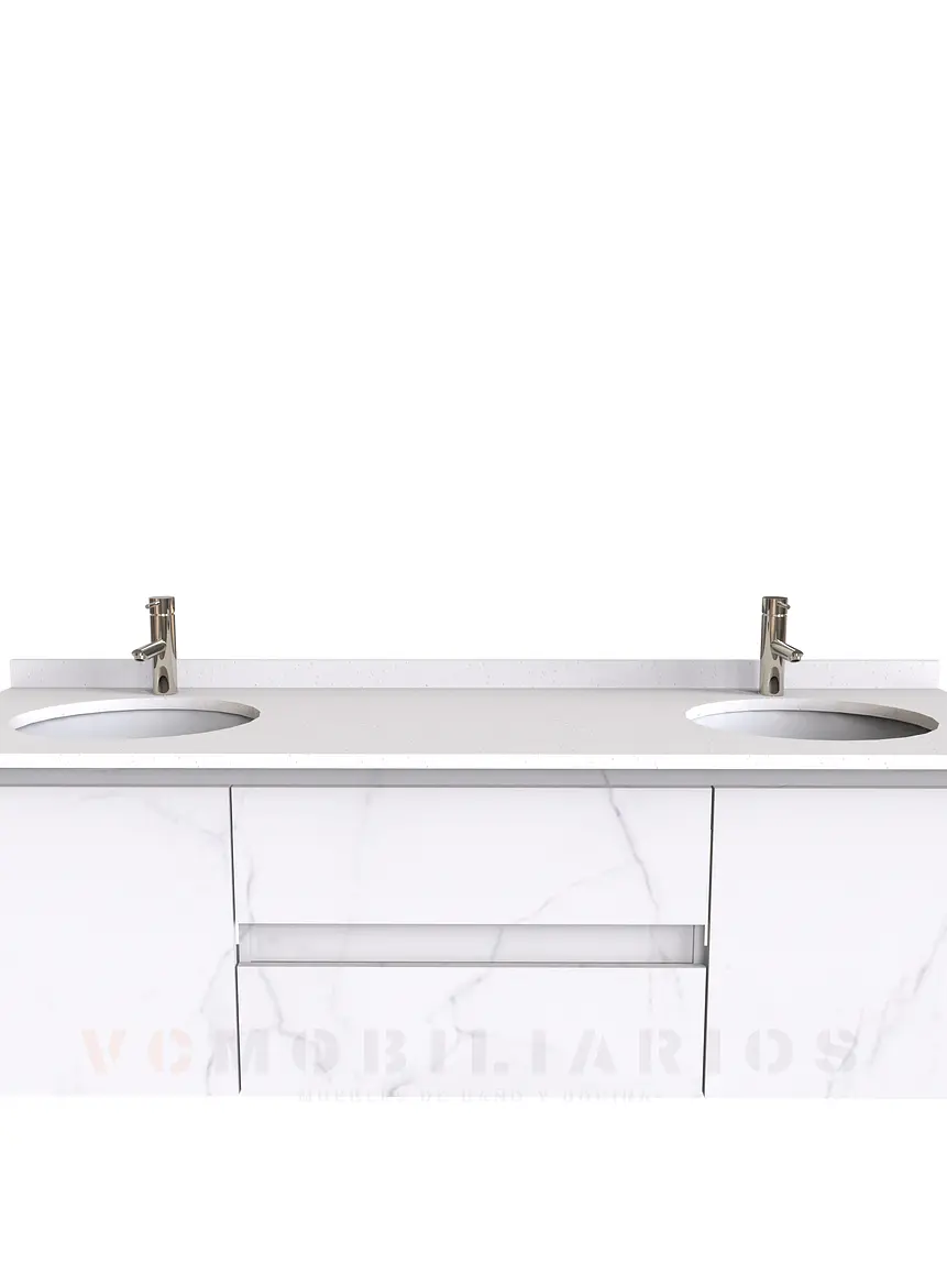 Mueble vanitorio Doble Aéreo  de 180 cm /  M2-1823 -DA / Marmara 1