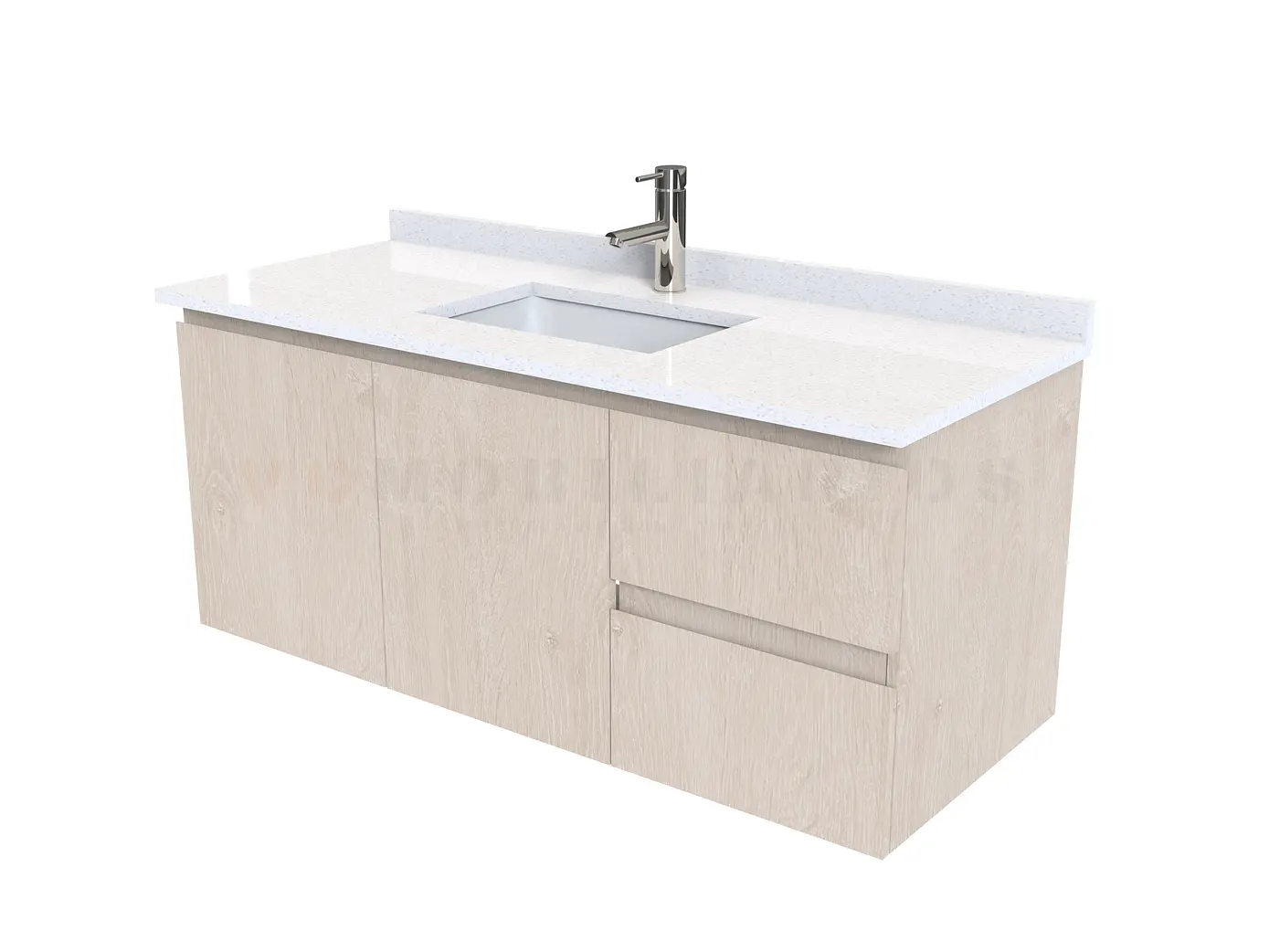 Mueble vanitorio aereo simple de 130cm  M2-1338-A / Provenzal 1