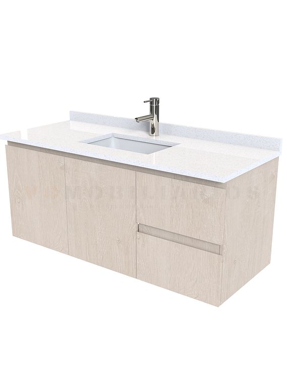 Mueble vanitorio aereo simple de 130cm  M2-1338-A / Provenzal 1