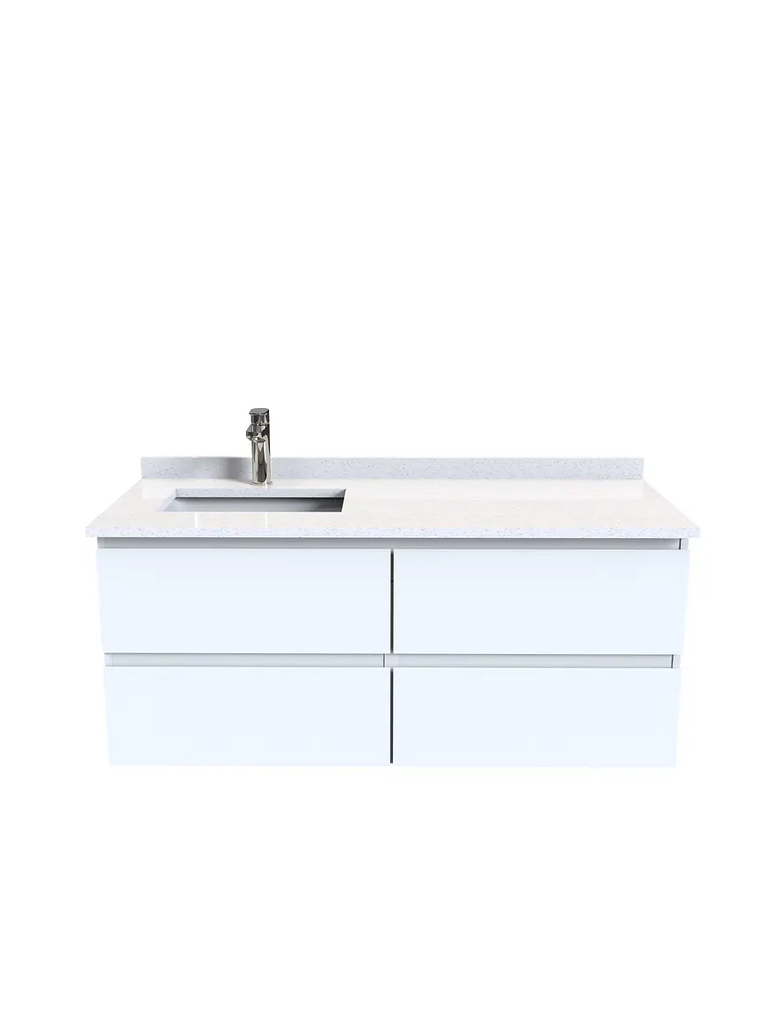 Mueble vanitorio aereo de 120 cm  con cubierta de cuarzo / M4-1208-A 1