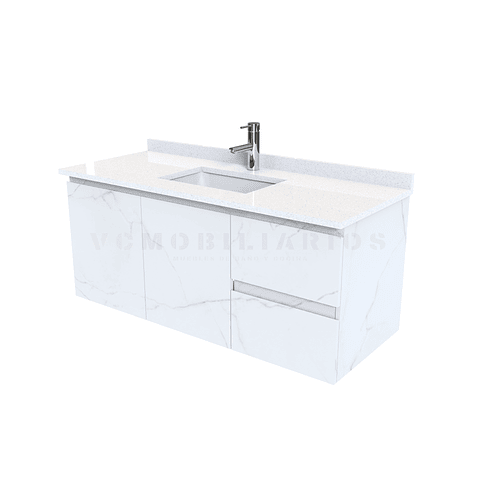 Mueble vanitorio aereo simple de 130cm  M2-1338-A / Marmara
