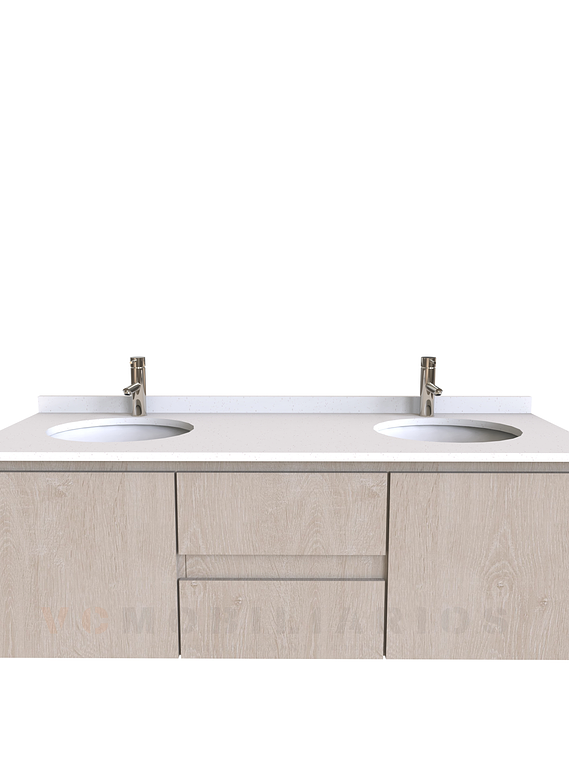 Mueble vanitorio Doble Aéreo  de 130 cm /  M2-1323 -DA / Provenzal 1
