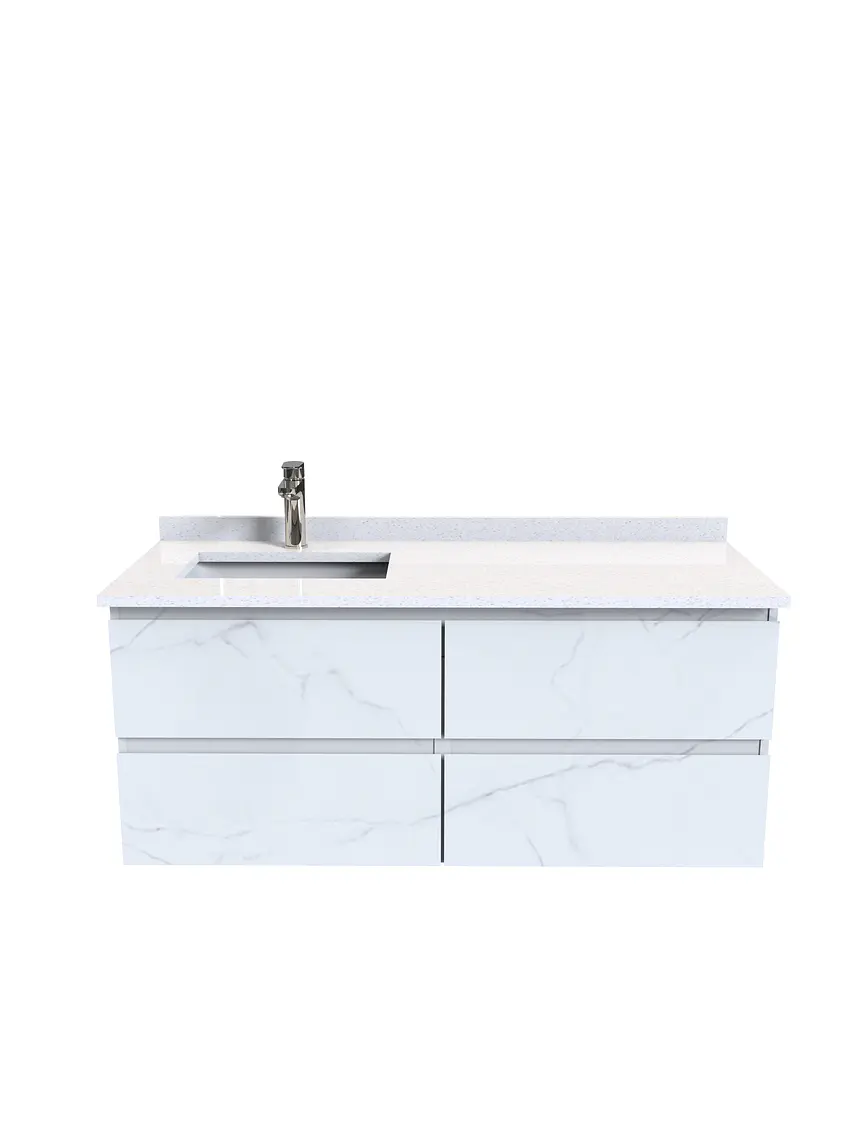 Mueble vanitorio aereo de 120 cm  con cubierta de cuarzo / M4-1208-A 2