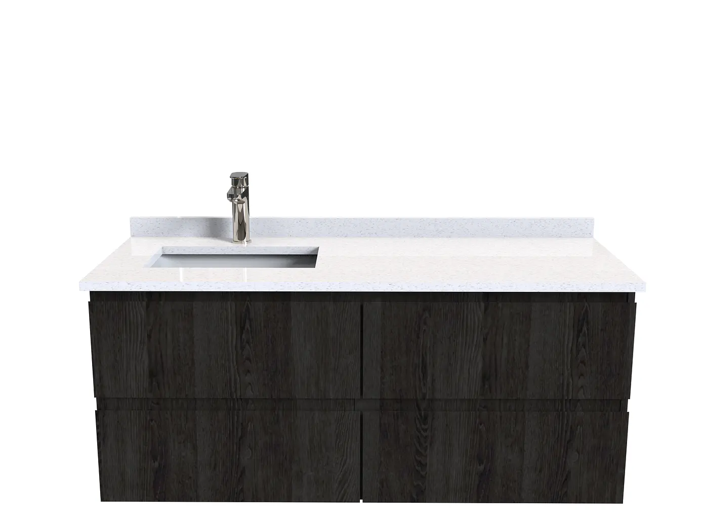 Mueble vanitorio aereo de 120 cm  con cubierta de cuarzo / M4-1208-A 3