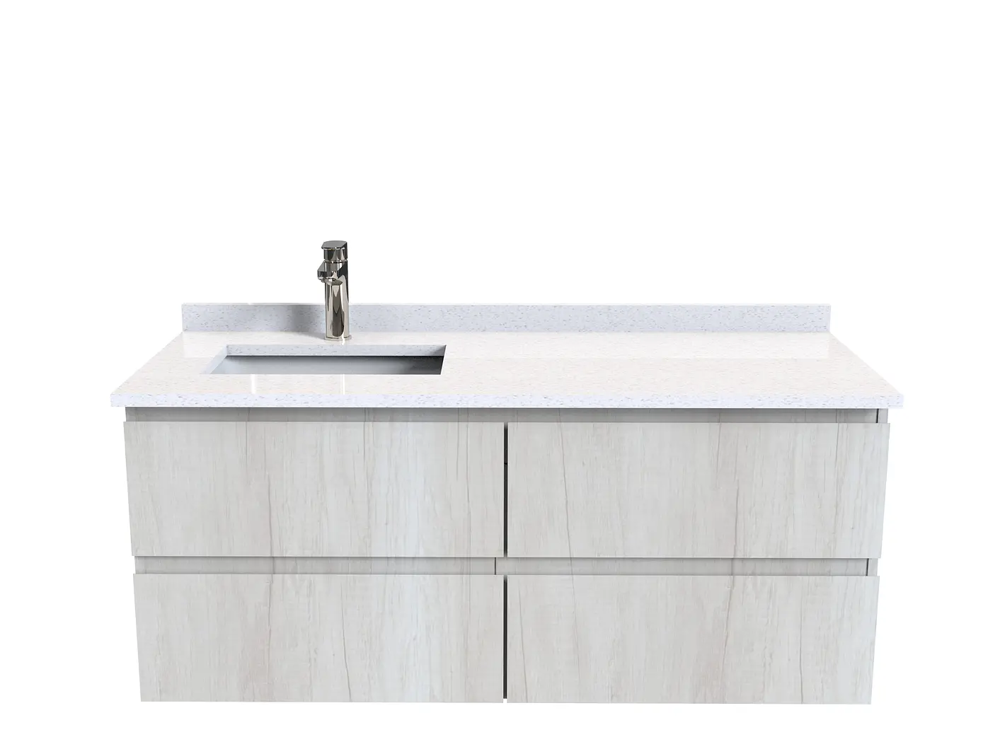 Mueble vanitorio aereo de 120 cm  con cubierta de cuarzo / M4-1208-A 4