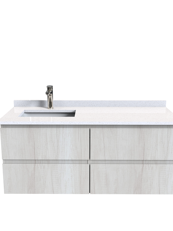 Mueble vanitorio aereo de 120 cm  con cubierta de cuarzo / M4-1208-A 4