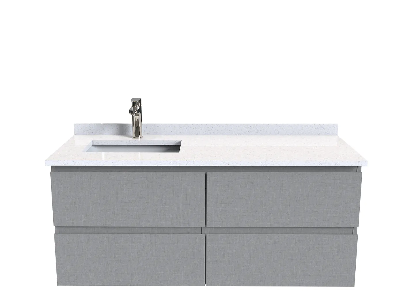 Mueble vanitorio aereo de 120 cm  con cubierta de cuarzo / M4-1208-A 5