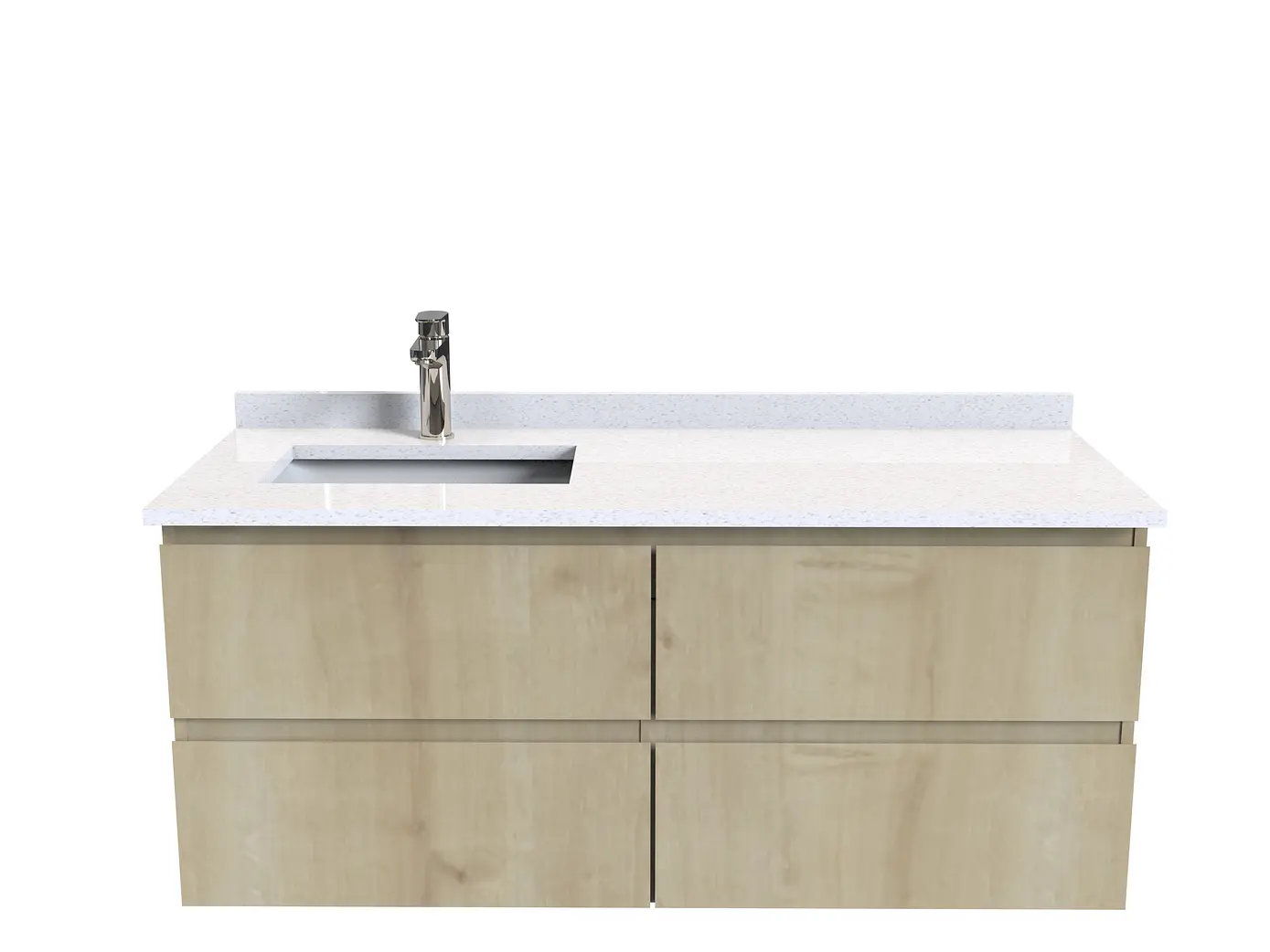 Mueble vanitorio aereo de 120 cm  con cubierta de cuarzo / M4-1208-A 7