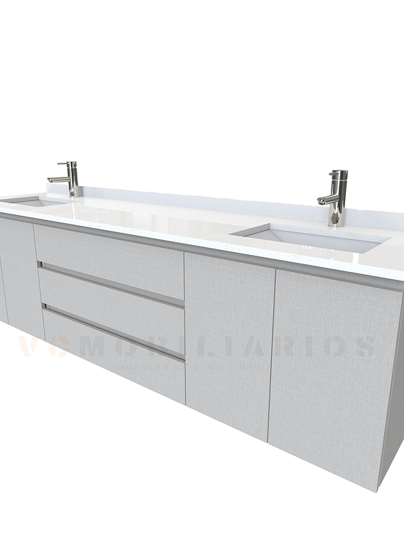 Mueble vanitorio Doble Aéreo  de 190 cm /  M2-1928 -DA / Giorno 1