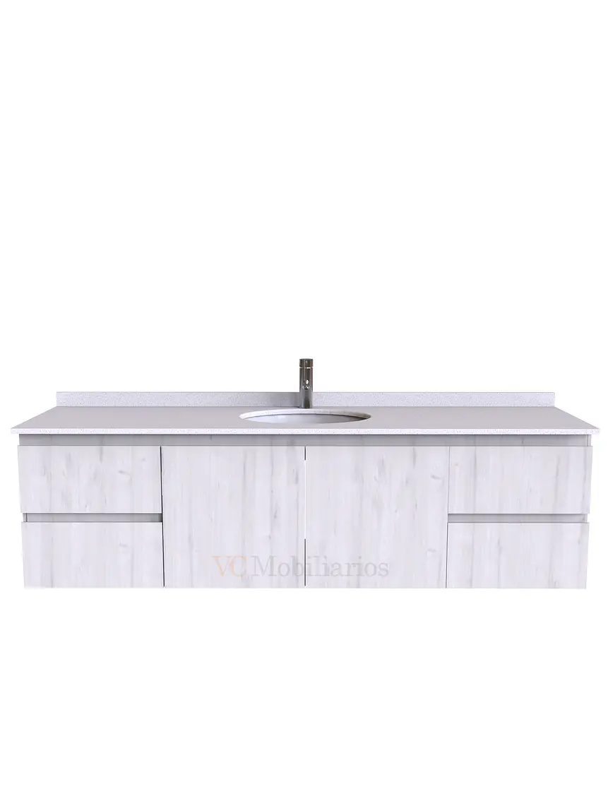 Mueble Vanitorio aereo simple de 190 cm M2-1908 / Alaska 1