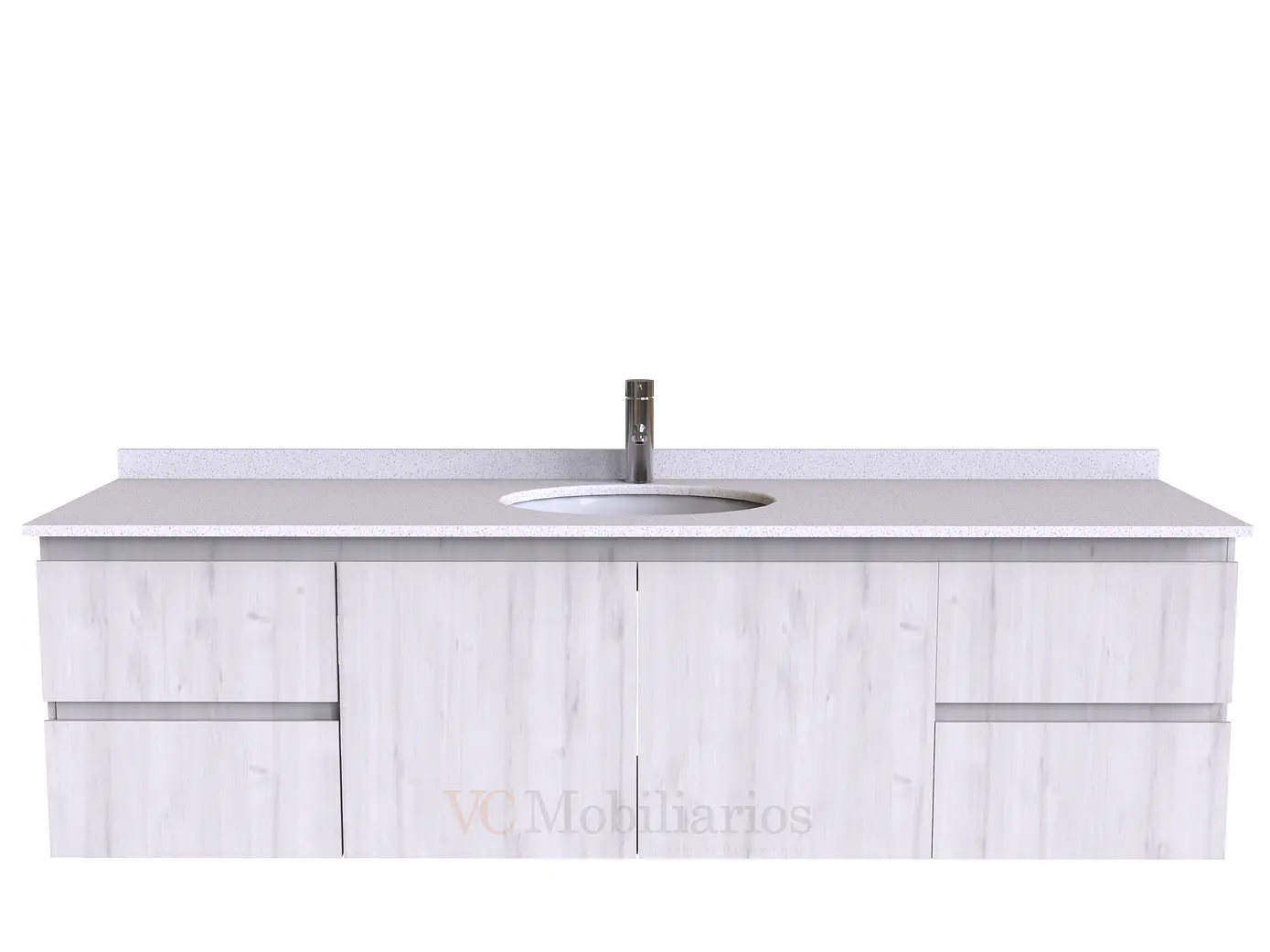 Mueble Vanitorio aereo simple de 190 cm M2-1908 / Alaska 1