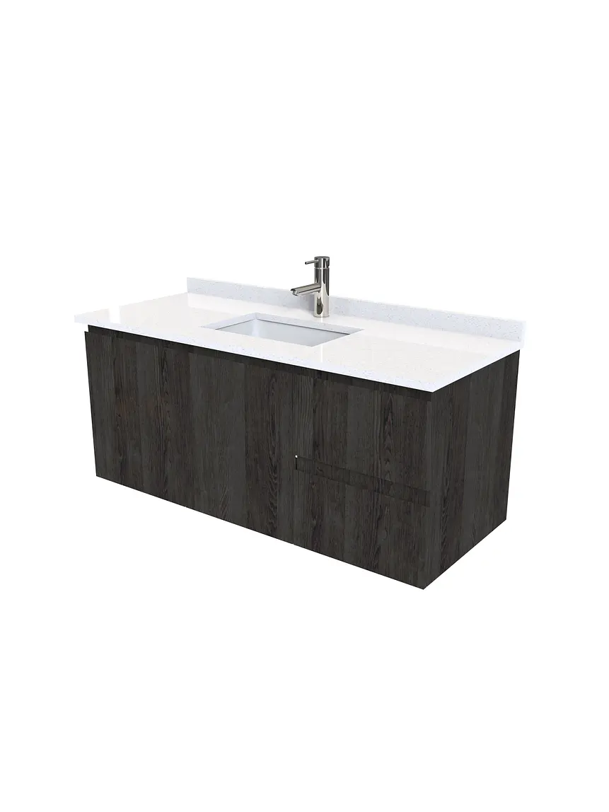Mueble vanitorio aereo simple de 130cm  M2-1338-A / Espresso 1