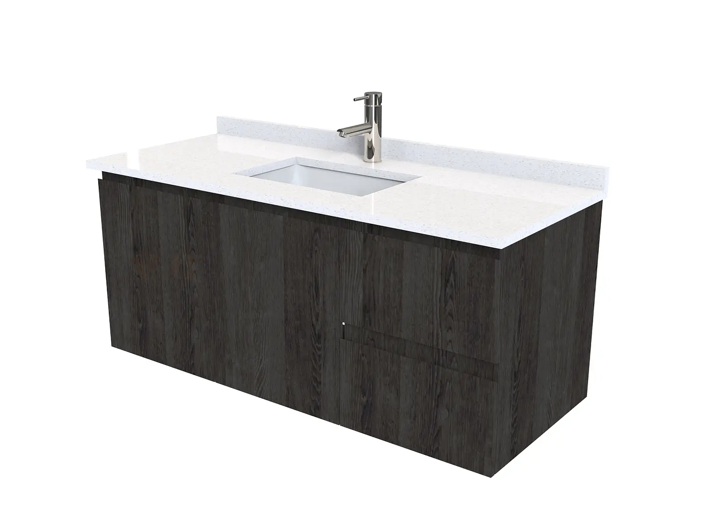 Mueble vanitorio aereo simple de 130cm  M2-1338-A / Espresso 1